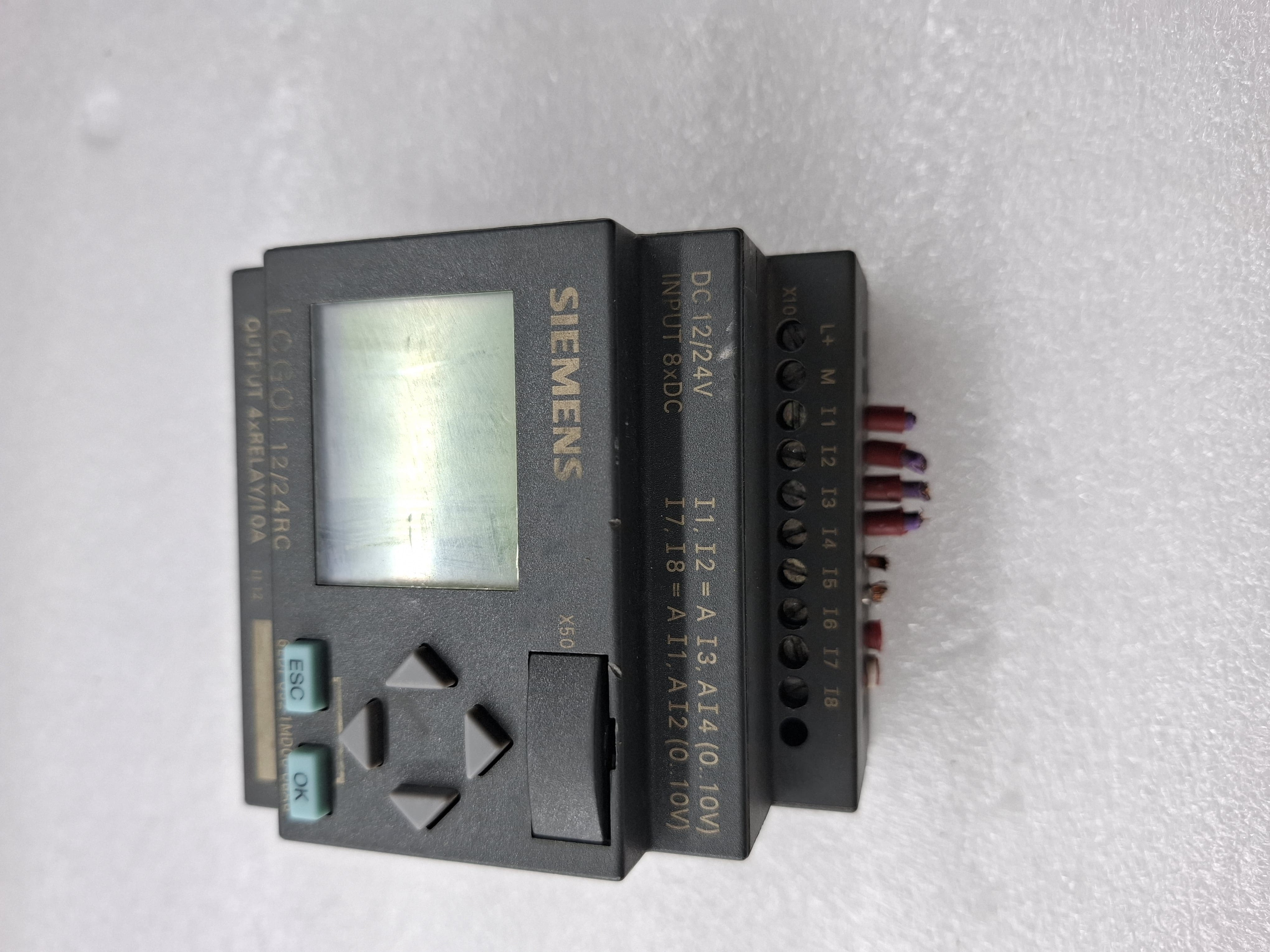 USED WORKING SIEMENS LOGO PLC 12/24RC 6ED1 052-1MD00-0BA6 24VDC