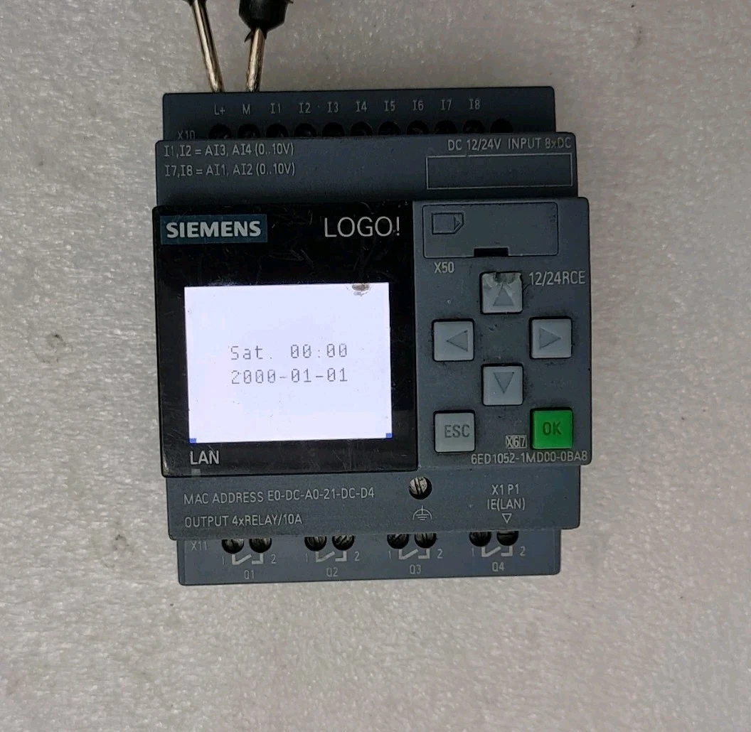 Used Working Siemens 6ED1052-1MD00-0BA8 12/24RCE Logo Programmable Relay