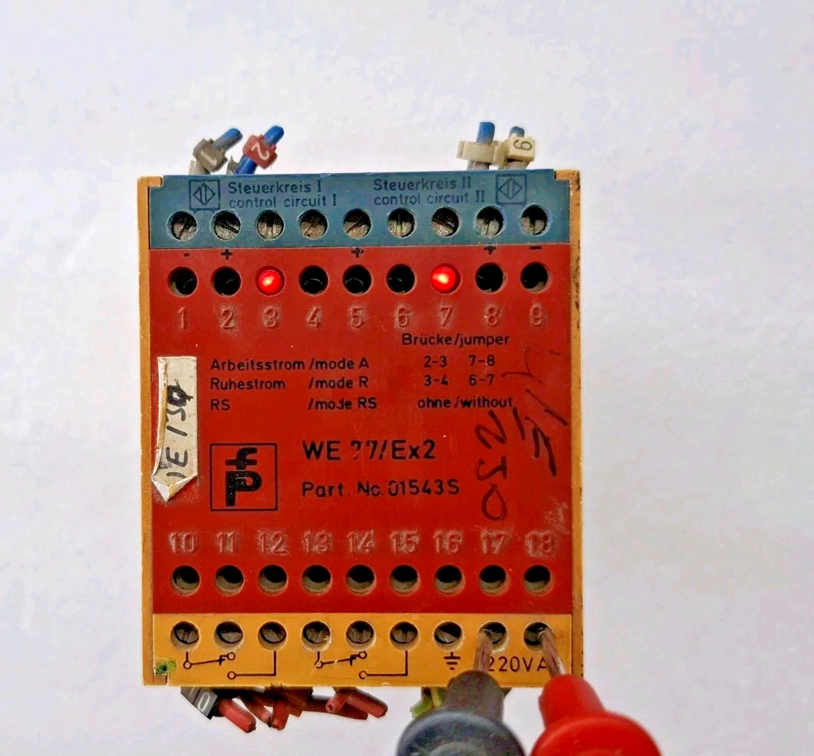 PEPPERL+FUCHS WE77/EX2 SWITCH AMPLIFIER 01543S 220VAC