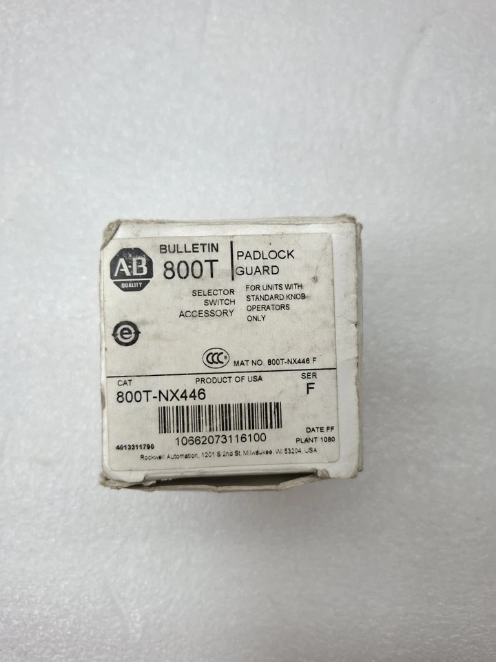 Allen Bradley 800T-NX446 Metal Padlock Guard Selector Switch Accessory Ser F